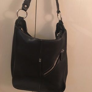 Black leather Sundance handbag